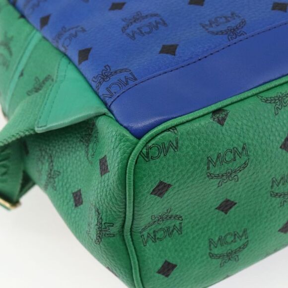 MCM Vintage Vicetos Backpack Pvc Leather Multicolour Pvc Backpack Bag - Picture 12 of 16